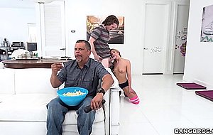 Khloe kapri almost caught by her stepdad, sucking mick's cock