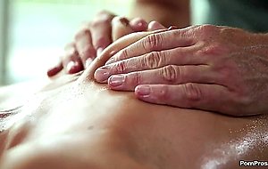 Sabrina banks feel his strong hands on her oiled body