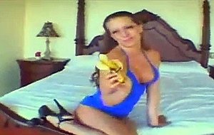 busty brunette take three cocks in all holes then drink ...