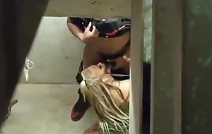 White girl sucks black guy at concert