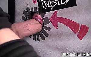 Ava devine gives rimjob after sucking cock in glory hole