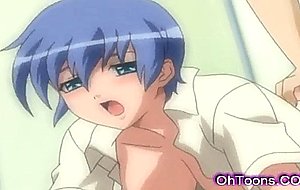Young schoolgirl slut sucking huge cock in the bathroom