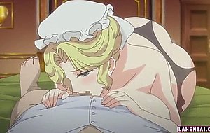 Huge titted blonde hentai maid