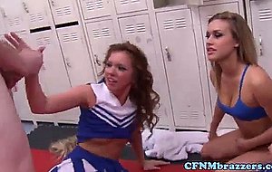 Three honey teen cfnm cheerleaders cumshoney