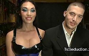 Bdsm guy eats cake from ass of tranny