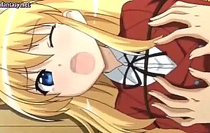 Teen anime blondy takes big dong