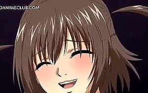 Anime babe in big tits gets fuck hole nailed doggy style