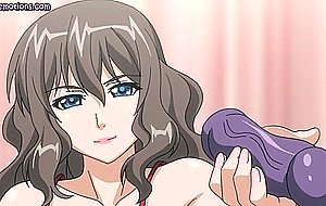 Hot anime milf dildoing and fucking