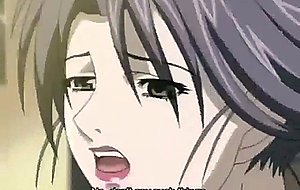 Horny anime milf takes teen cock