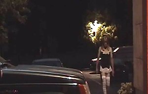 Crossdresser by the car