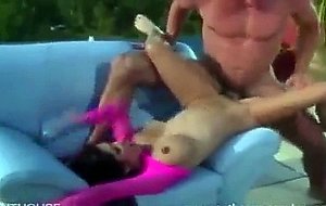 Asian Babe Getting Fucked By The Pool!!