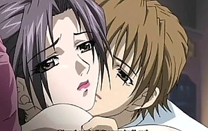 Horny anime milf takes teen cock
