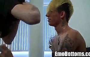 Emo twink josh osbourne sucking on a intense cock