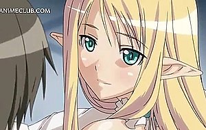 Excited anime blonde fucked intense from back squirts loads