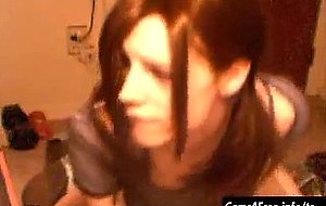 Amateur teen tranny honey fucking herself by lovely vibrator