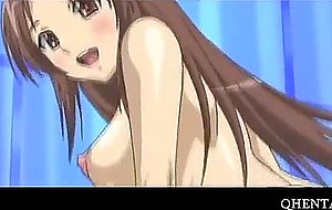 Anime doll tit fucks and rides her vibrator