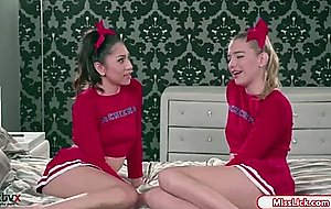 Teen cheerleader licks her squadmember | motherless