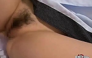 Lovely japanese schoolgirl pussy vibed