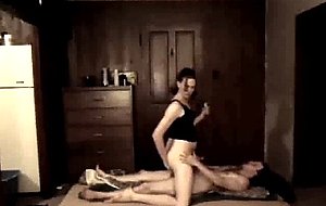 Amateur sex with a big dicked tranny