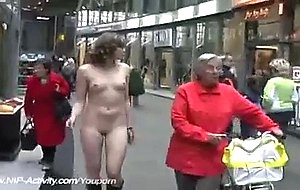 Hot flasher naked in public streets
