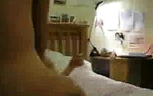 Amateur couple having honey bed sex