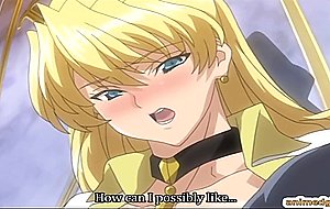 Captive anime shemale with bigboobs handjob her bigcock by two maids