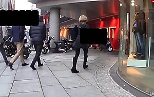 Mom and anal plug in public 