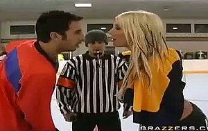 Puma Swede flashes her titties and wins the hockey game