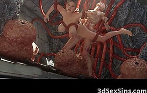 Zombies and Tentacles Fuck 3D Girls