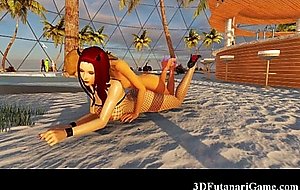 3D Shemale Sex Game Ends with Facial