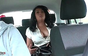 Milf latina masturbates in car  