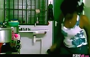 Indian teen fucks her bf in the kitchen