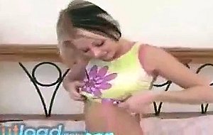 Sexy teen Haley playing with her pussy in the bed