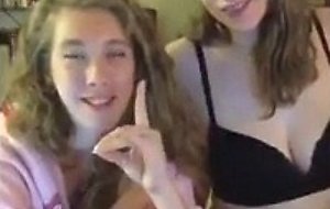 Two sweet friends misbehaving 