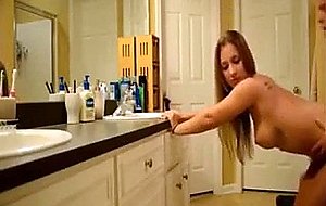 Hot girl having sex in bathroom