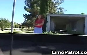 Young cutie falls for the limo and gets fucked