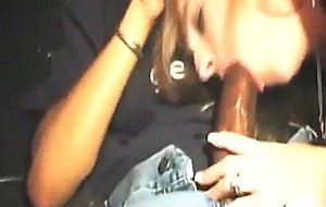 Hubby films wife in the backseat in the club parking lot