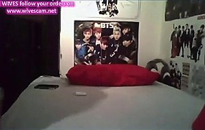 Teen flashing in webcam