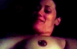 Busty chick masturbating intensely 