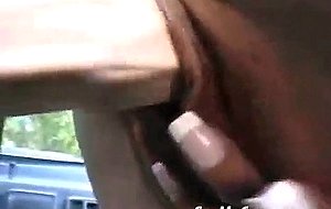 Playing with vibrator in car