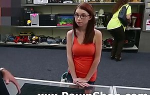 Shy girl talked into sex for money in pawnshop