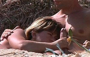 French swingers have foursome on the beach 
