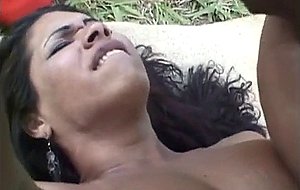 Outdoor sex with a pretty latina tgirl