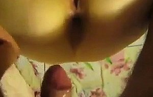 Amateur couple doing anal at home