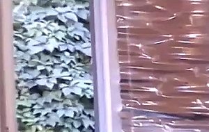 Girl Naked Masturbate In Window While People Pass By