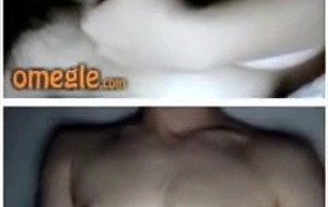 Omegle big tits girl tease me and make me cum
