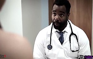 Ebony doctor ass fucked his teen patient  