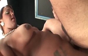 Latina ts bianca tops with her big cock