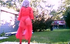 Homemade cd in his yard