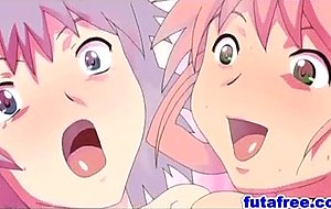 Cute anime babe gets fucked by a futagirl